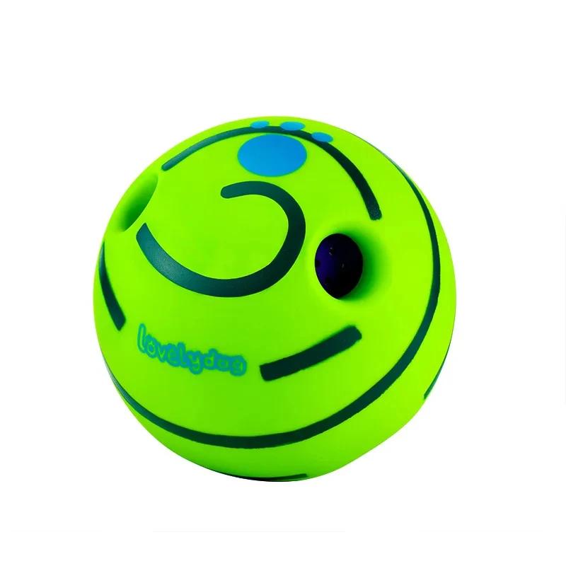 1 Stück Haustier Hundespielzeug Ball Wobble Wag Kicherball Interaktives Hundespielzeug Kauspielzeug Kichergeräusche Spielzeug Wenn Gerollt oder Geschüttelt Für Haustier Hund Spaß 14cm