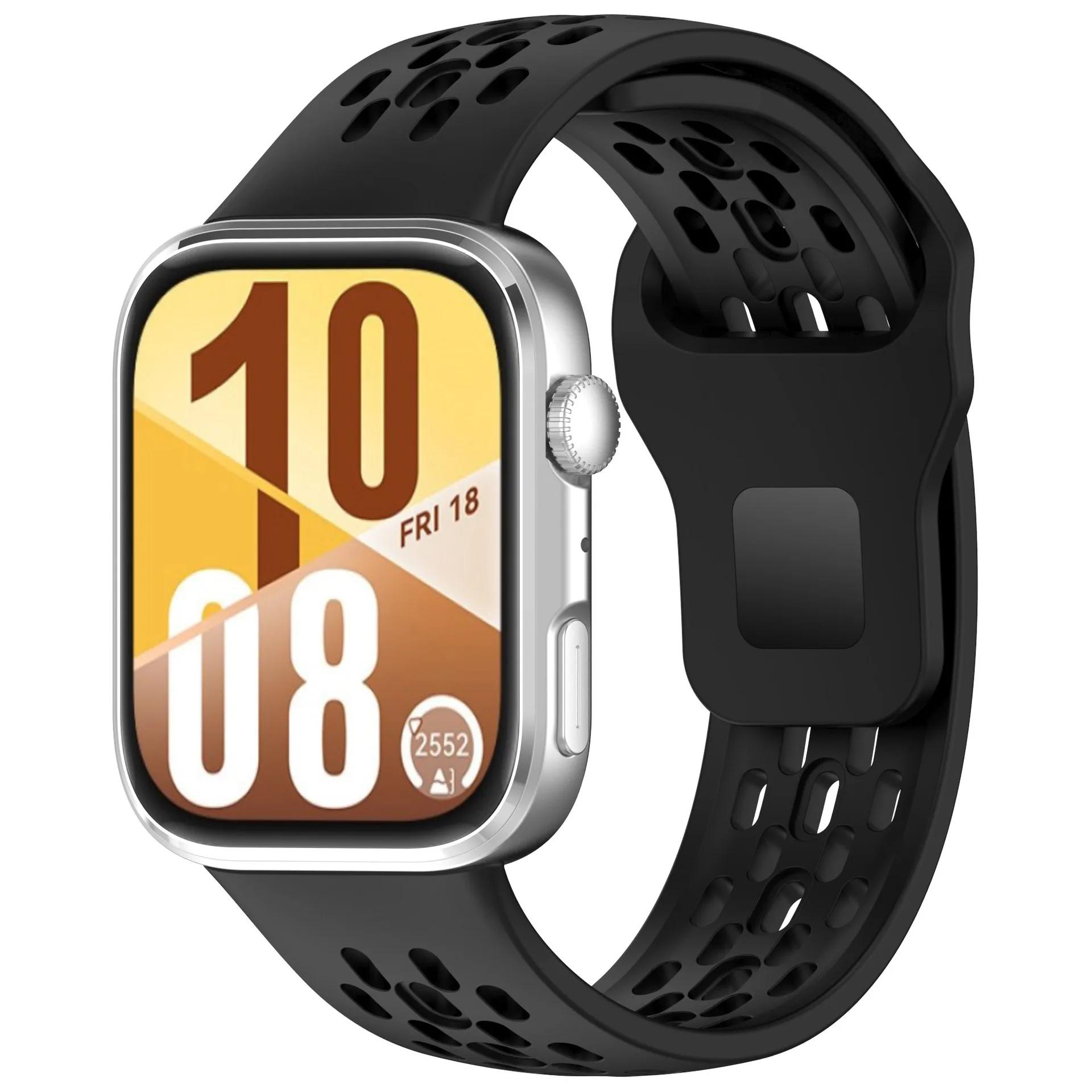 Sportliches atmungsaktives Silikonarmband für HUAWEI WATCH FIT 4/4 Pro Armband für HUAWEI WATCH FIT 3 FIT 4 Armband Gürtel Zubehör Huawei Watch Fit 3 schwarz