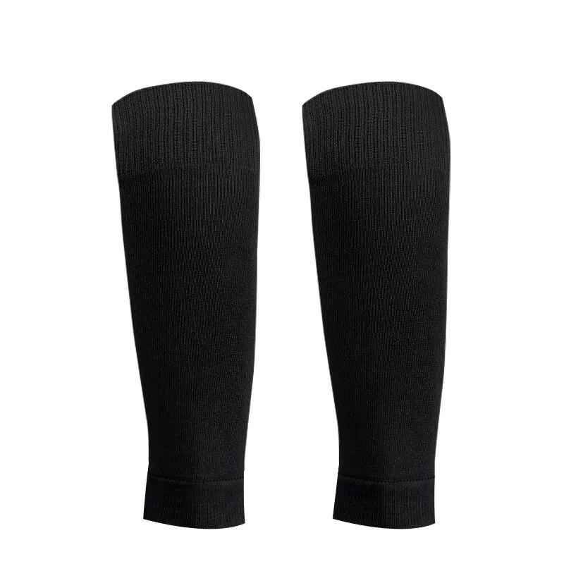 1 paar Sport Socken Mann Professionelle Fußball Socken Kinder Fußball Socken Einfarbig Atmungsaktive Knie Pads Fußball Socken Ärmeln schwarz