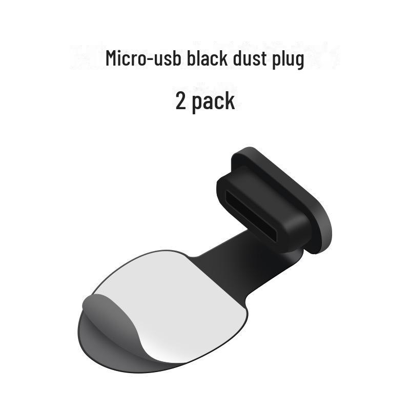 Typ-C-Staubstecker für Huawei-, Vivo-, Xiaomi-, Oppo- und Redmi-Android-Telefone Micro-usb 2-pack schwarz