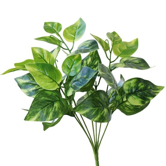 Künstliche Pflanze, lebendiges realistisches gefälschtes Blatt, exquisite Verarbeitung, Simulation, grüne Pflanze für Heimdekoration C