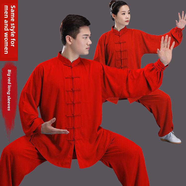 Baumwoll-Seiden Tai Chi Anzug für Damen & Herren - Frühling/Sommer Kampfsport-Aufführungskleidung Triple Extra Large