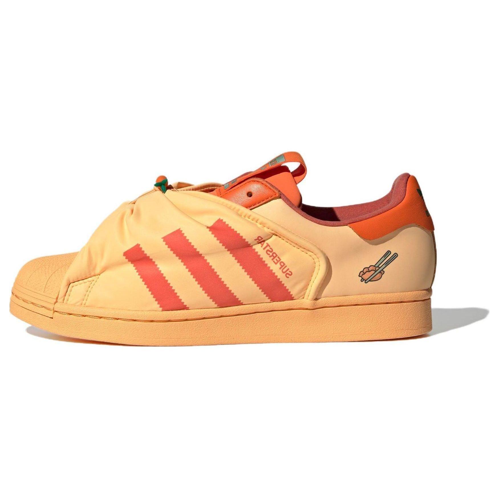 Adidas Originals Melting Sadness X Superstar Leder Bequeme Vielseitige Langlebige Atmungsaktive Low-Top Sneakers Unisex Sneakers Orange ID9475 44⅔