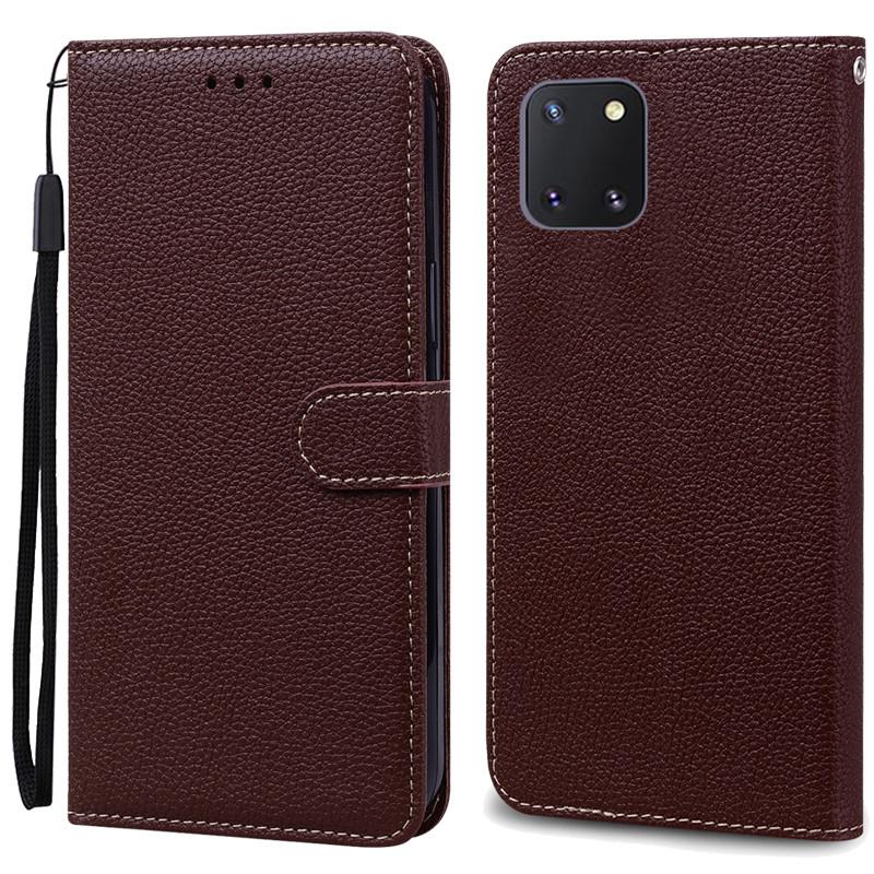 Note 10 Lite Case For Samsung Galaxy Note 10 Lite Case Wallet Leather Flip Case For Samsung Note 10 Lite Cover Coque Fundas Galaxy Note 10 Lite kaffeebraun
