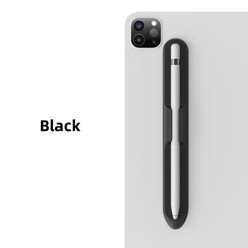 Stifthalter, Silikon-Tablet-Stylus-Stift-Steckplatz für Apple Pencil 1. oder 2. Generation und Samsung Galaxy Tab S6 Lite S7 S8 S9Ultra schwarz