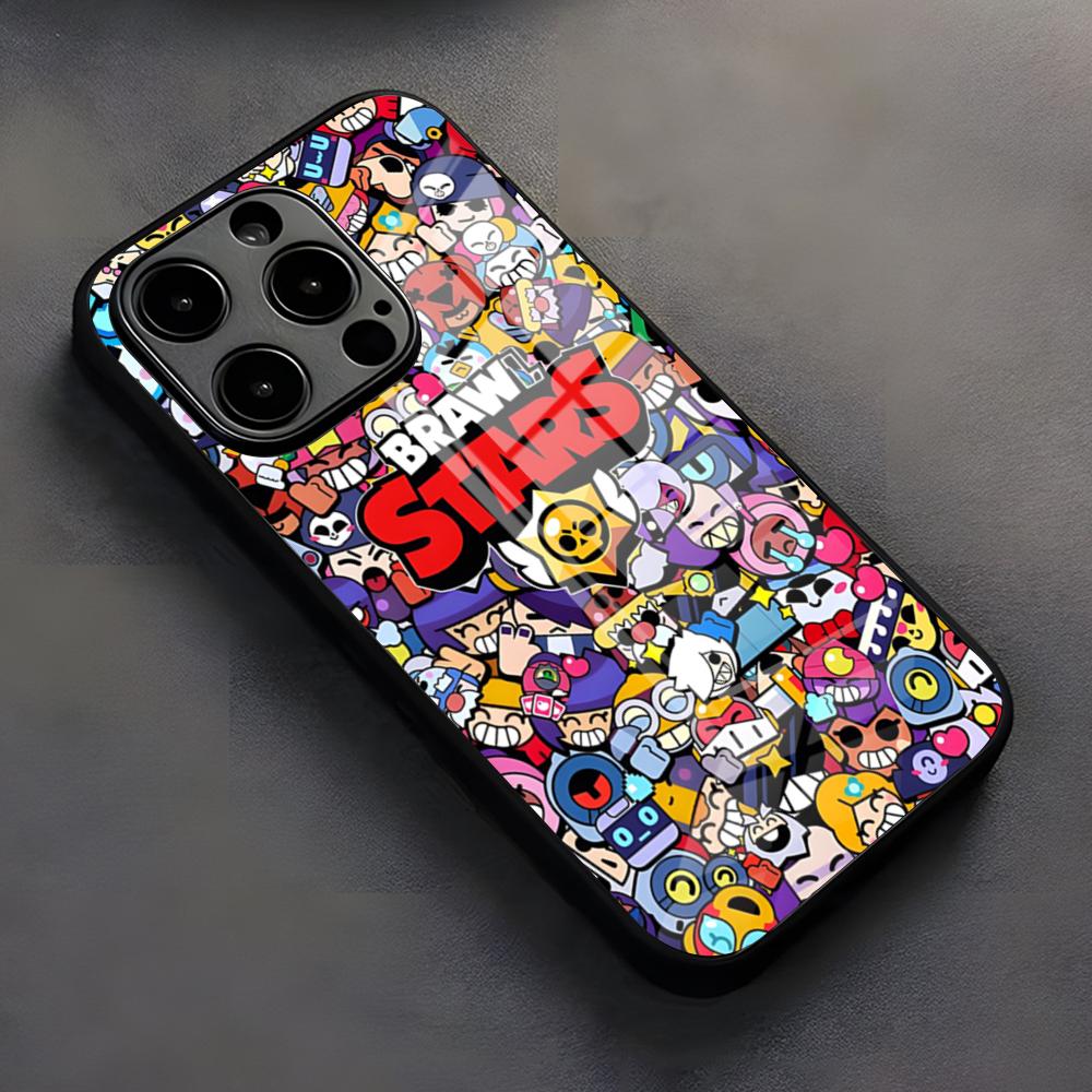 B-Brawls S-Stars Handyhülle Für IPhone 17 Pro Max 16 15 14 Pro Max 13 11 X Xs Xr 8 7Plus Glasabdeckung iPhone 16
