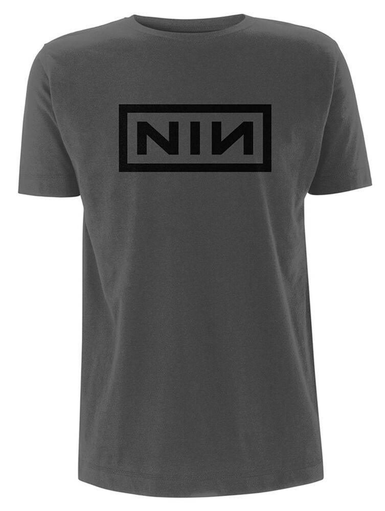 Nine Inch Nails Klassisches schwarzes Logo graues Unisex-T-Shirt M