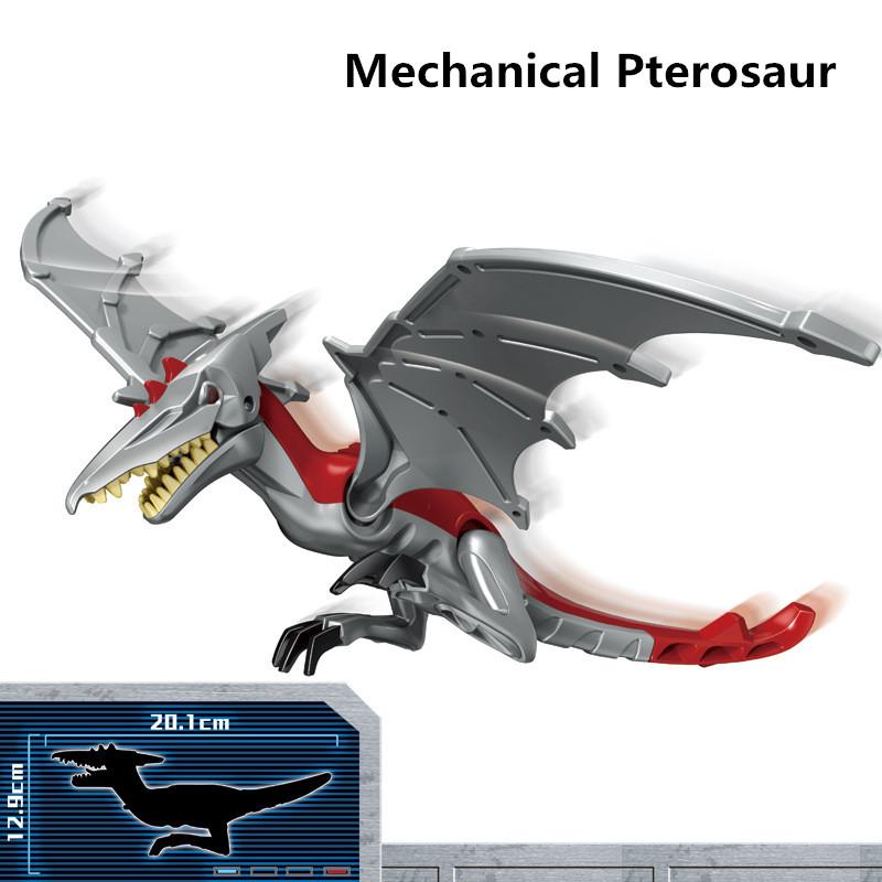 20CM Flugsaurier Bausteine Dinosaurier Steine Kinderspielzeug Kindergeschenk Weihnachtsgeschenke 03 grau