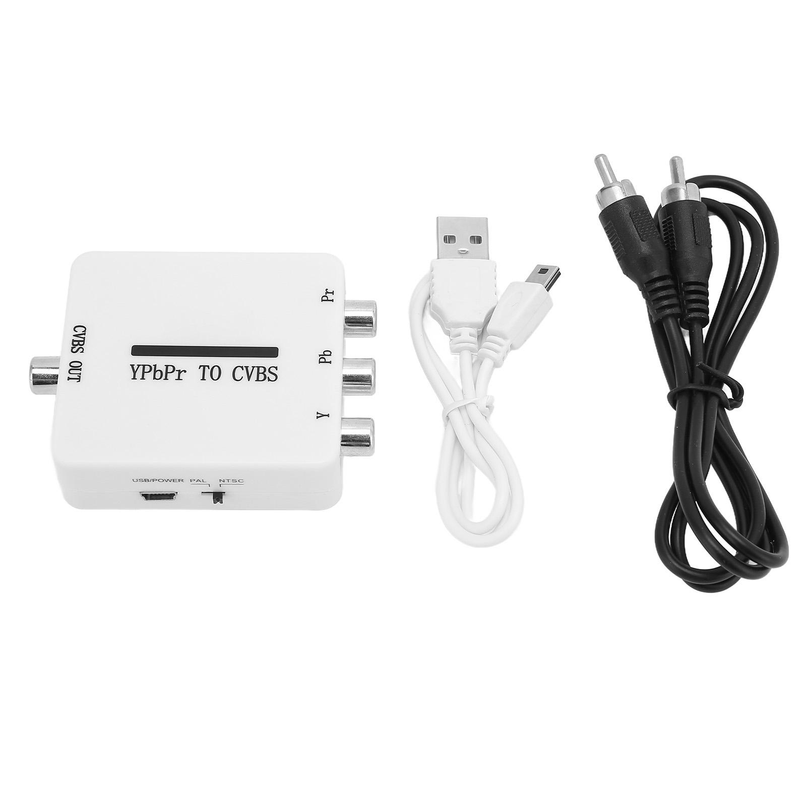 Video Konverter Mini YPbPr zu CVBS o Video Adapter für Projektoren Monitore Fernseher