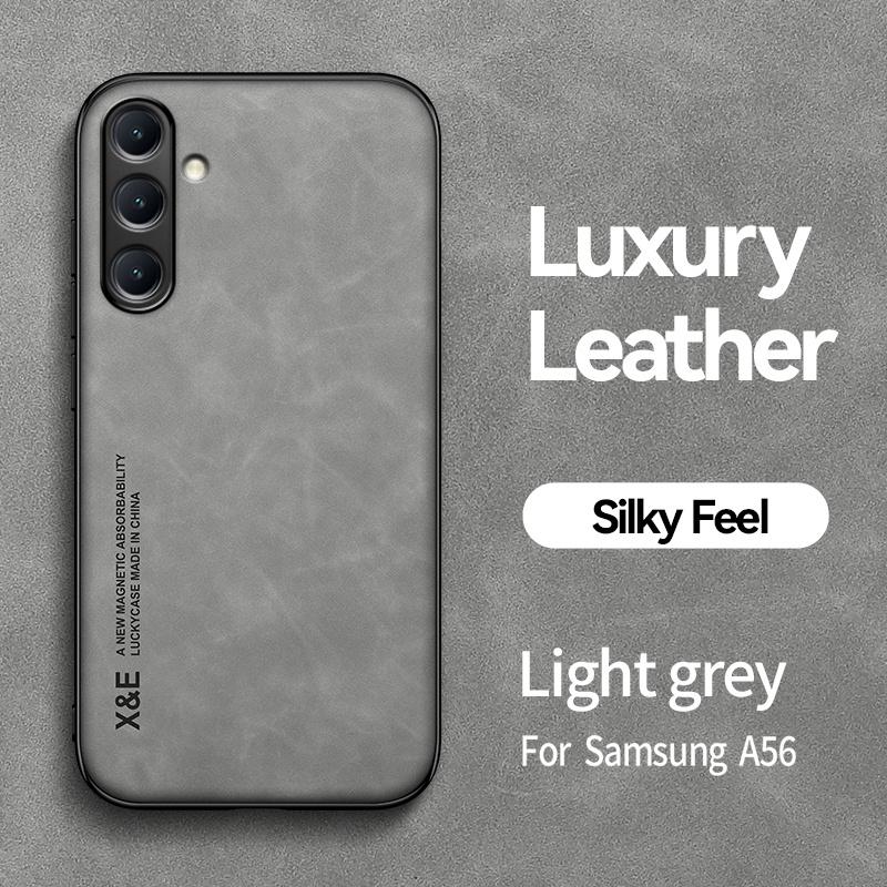 Für Samsung Galaxy A56 A26 A36 5G Hülle Magnetische Leder Handyhüllen für Sumsung Samung A 56 36 26 2024 Rückseite Capa Fundas For Galaxy A36 5G licht grau