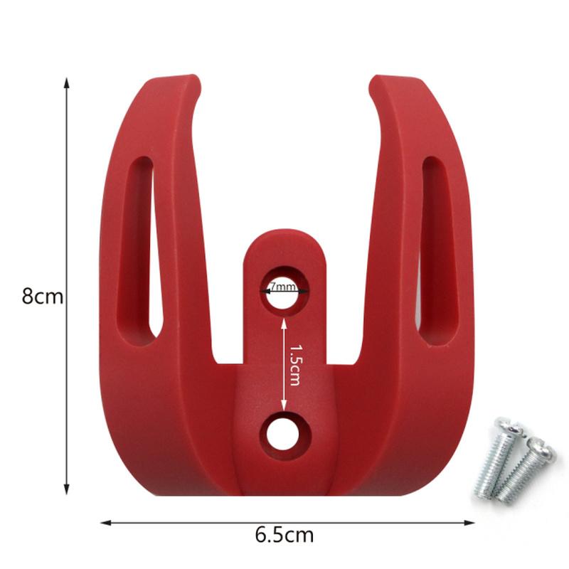 1Pc Elektrische Roller Vorderen Kleiderbügel Elektrische Roller Zubehör Roller Tasche Helm Dual Klaue Haken Taschen Grip Lagerung Halter Rack rot
