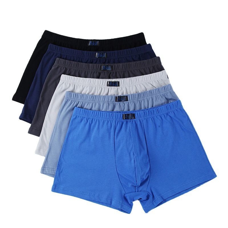 5 Stück 100 % Baumwolle Herren-Unterwäsche, atmungsaktive Boxershorts, schweißableitende Hosen, bequeme Boxershorts in Übergröße L
