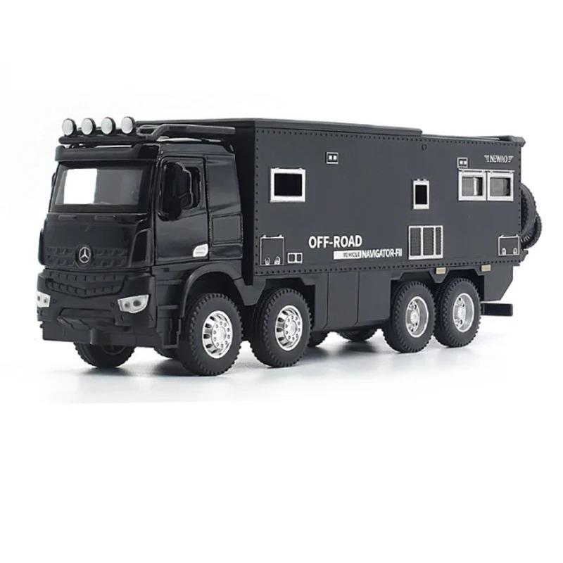 Nomadism-Modell im Maßstab 1/32, Spielzeug-Wohnmobil-Modell aus Legierung, Druckguss-Metall, Geländewagen-Modell, Ton und Licht, Kinderspielzeug, Geschenke schwarz