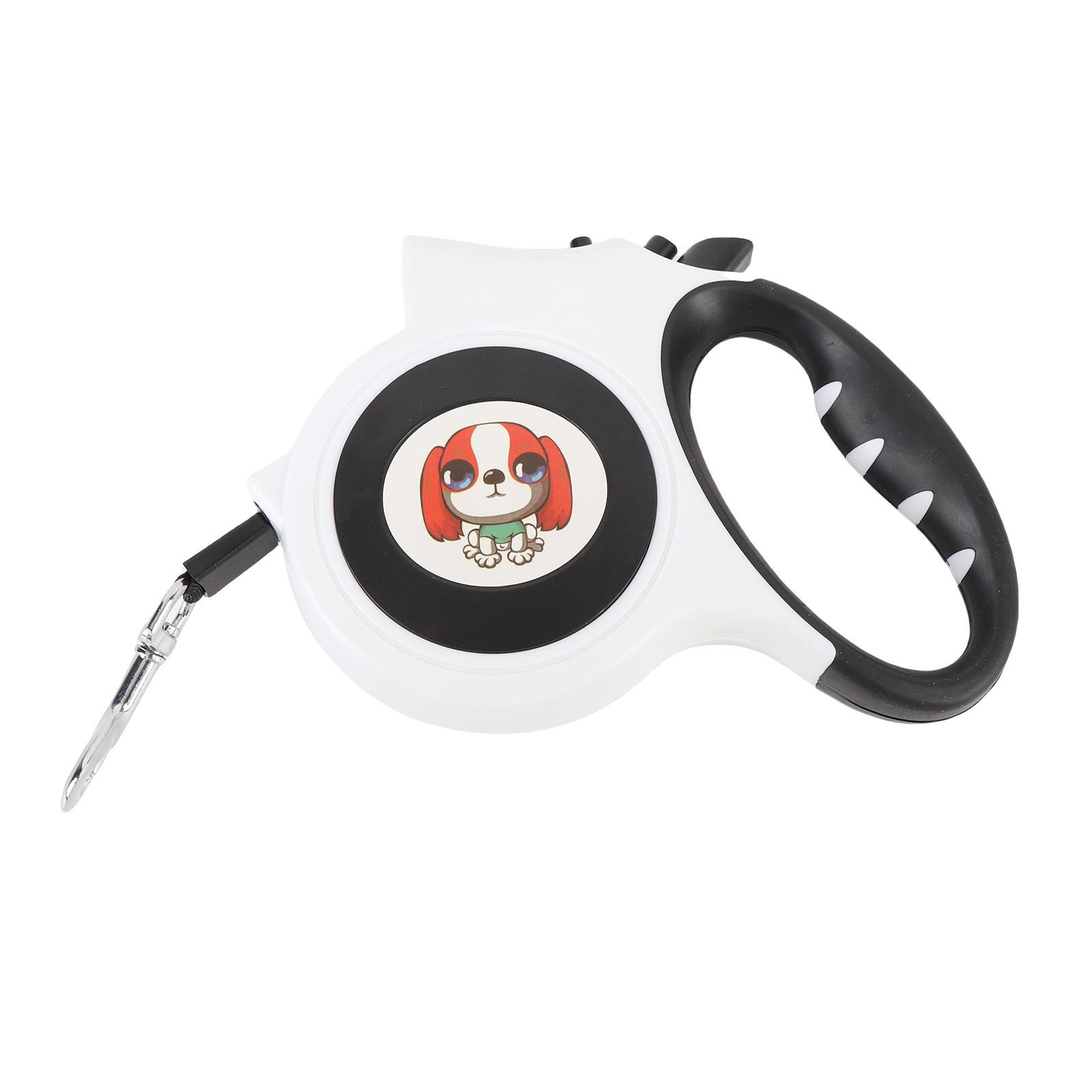 Einziehbare Hundeleine 16,4FT Verhedderungsfrei Automatische Teleskopische Traktor-Hundeleine mit LED-Licht