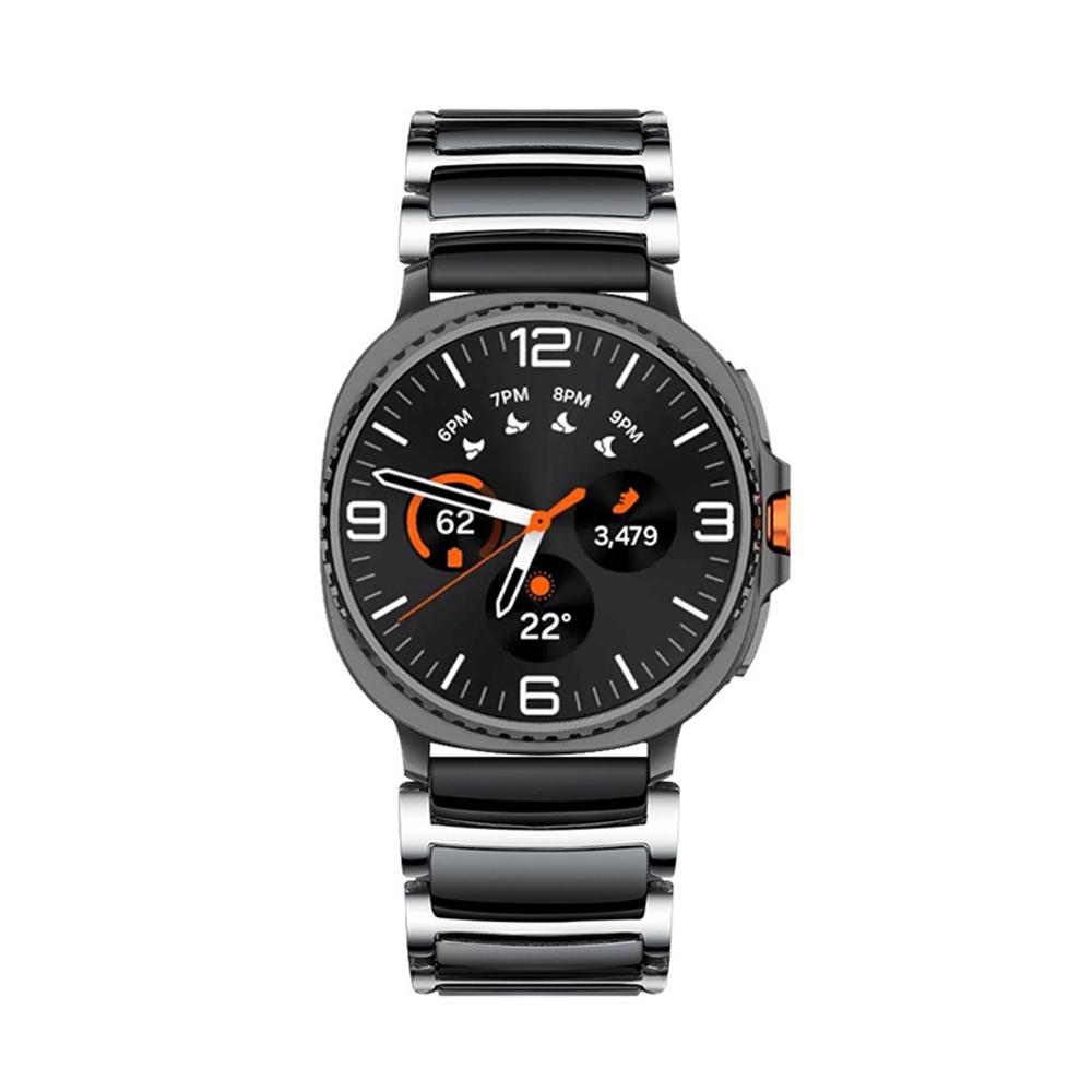 Keramik+Metall Armband für Samsung Galaxy Watch 8 Classic 46mm/Ultra 2025 47mm Mode Armband für Galaxy Watch 8 40mm 44mm Band Galaxy Watch Ultra