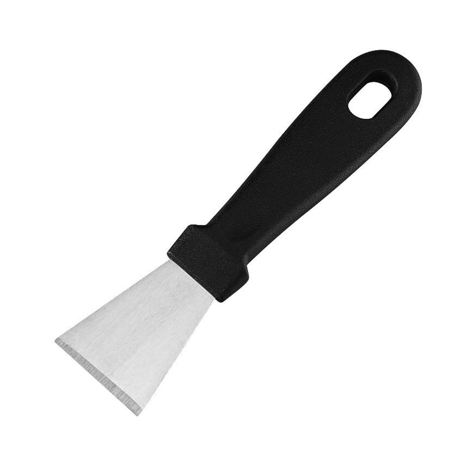 Küchenreinigung Spatel Edelstahl Ölrauch Schaufel Kühlschrank Abtauen Gefrierschrank Eiskratzer Large Size Black (Straight Shovel) 33g / 1.2oz