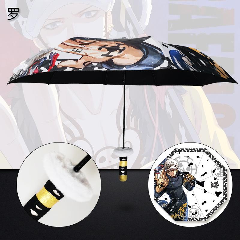 Perfekter One Piece Zoro Dämonentöter Katana Regenschirm Sonnenschirm Klappschirm Anime Tanjirou Kimetsu No Yaiba Samurai Katana Schwert Regenschirme