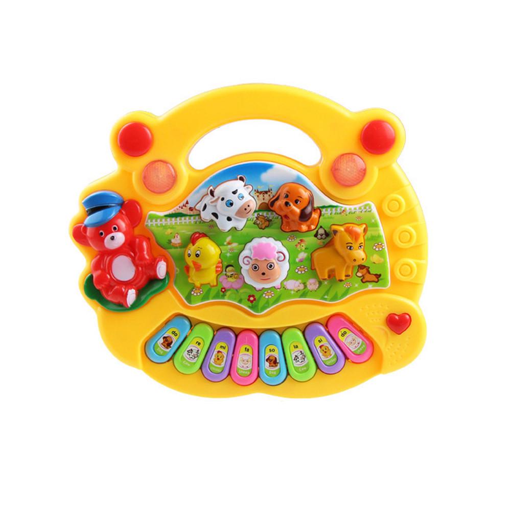 Musikinstrument Spielzeug Baby Kinder Tier Bauernhof Klavier Entwicklungsmusik Spielzeug gelb
