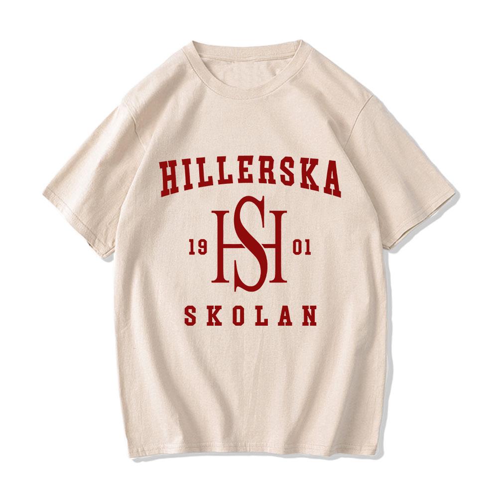 Young Royals T-Shirts Schullogo Athletics Grafikdruck T-Shirt Jungen/Mädchen High Street Kleidung 100% Baumwolle Bequeme Kurzarm-T-Shirts S khaki