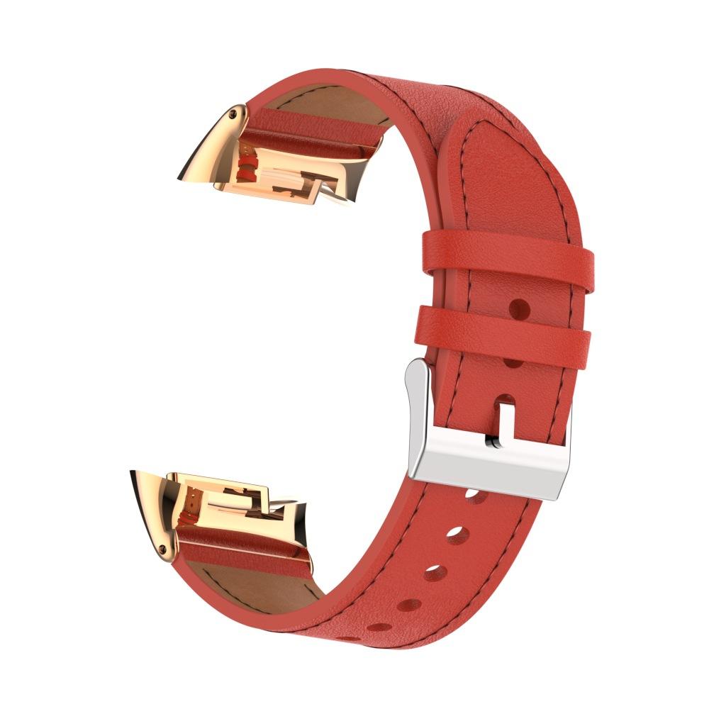 Leder Armband für Fitbit Charge 5 Band Ersetzen Armband Armband Armband für Fitbit Charge 6 Strap Smartwatch correa For Fitbit Charge 6/5 rot