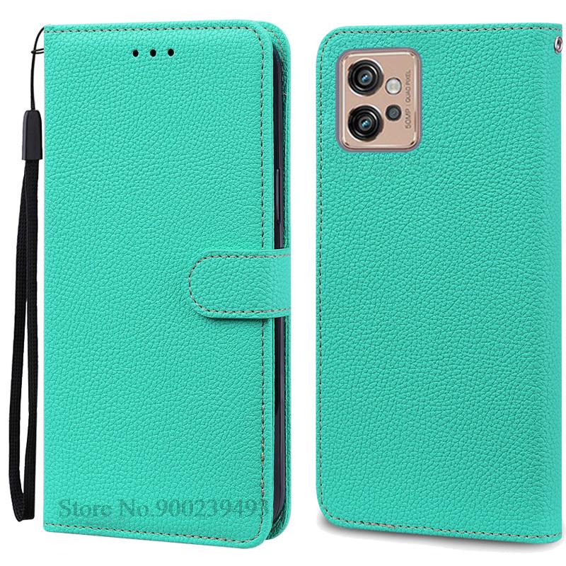 Ledertasche für Motorola Moto G32 Hülle Magnetische Flip-Wallet-Hülle Abdeckung für Moto G32 MotoG32 G 32 Kartenfach Handyhüllen Fundas for Moto G32 himmelblaue