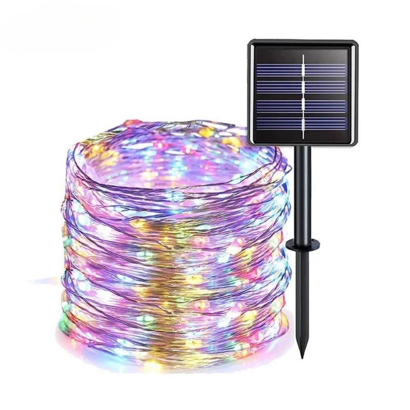 7/22/32m LED Solar Lichterkette Outdoor Garten Lichterkette 300 LEDs Wasserdichte Lampe für Weihnachtsfeier Dekor colour(22m 200led)