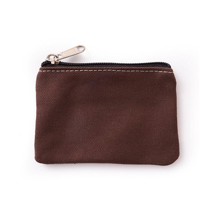 Einfarbig Leinwand Baumwolle Münze Brieftasche Tasche DIY Plain Zipper Münze Schlüssel Tasche Geld Tasche Reine Frauen Männer Geldbörse kleine Kind Tasche