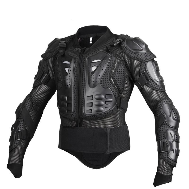 S-4XL Plus Size Motorräder Rüstung Schutzausrüstung Jacken Motocross Ganzkörperschutzjacke Motocross Rückenpanzerschutz S schwarz