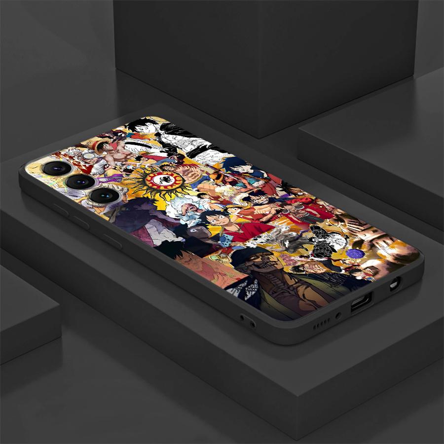 One Piece Super Cool Zoro Luffy Hülle für Samsung Galaxy A23 A53 A35 A41 A25 A71 A26 A72 A36 A22 A52 A32 A51 A73 A24 A55 Schwarz Galaxy A23