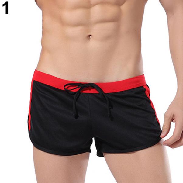 Neue Herrenmode-Badebekleidung, Badehose, Sportbekleidung, sexy kurze Strandhose M schwarz