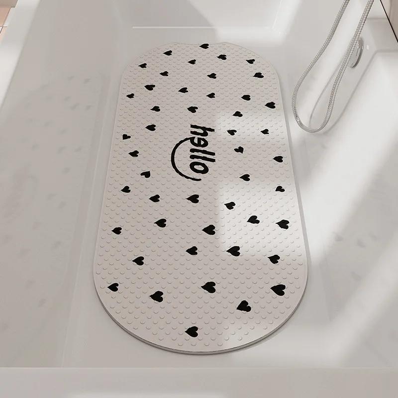 40*100 cm Matte Badewanne Badematte PVC Weiche Badewanne Sicherheitsdusche Rutschfeste Badematten Mit Saugnäpfen Massage Bodenmatte 40X100CM white