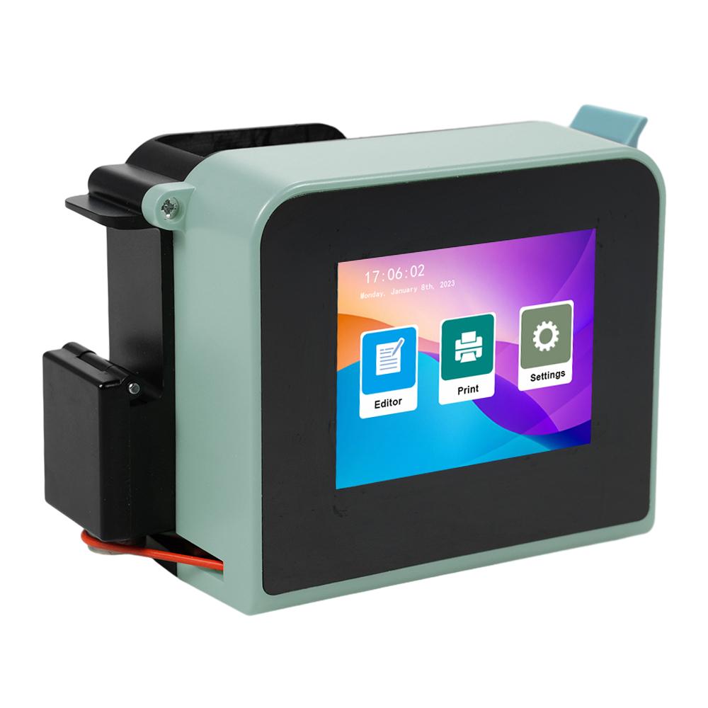 Bisofice Mini-Handdrucker, tragbarer Tintenstrahldrucker, 600 DPI High-Definition-Tintenstrahl-Codedrucker grün