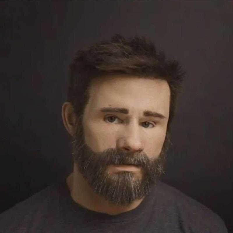 Realistische, hübsche Maske für junge Männer und alte Damen – perfekt für Halloween- und Cosplay-Kostüme. Yong man black hair