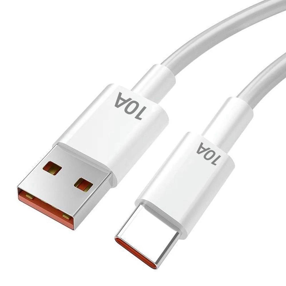 10A 120W Super Fast Charging USB Typ C Kabel für Huawei P40 P30 USB-C Telefondatenkabel für Xiaomi 14 Redmi 13 12 Oneplus 11 POCO 2m weiß