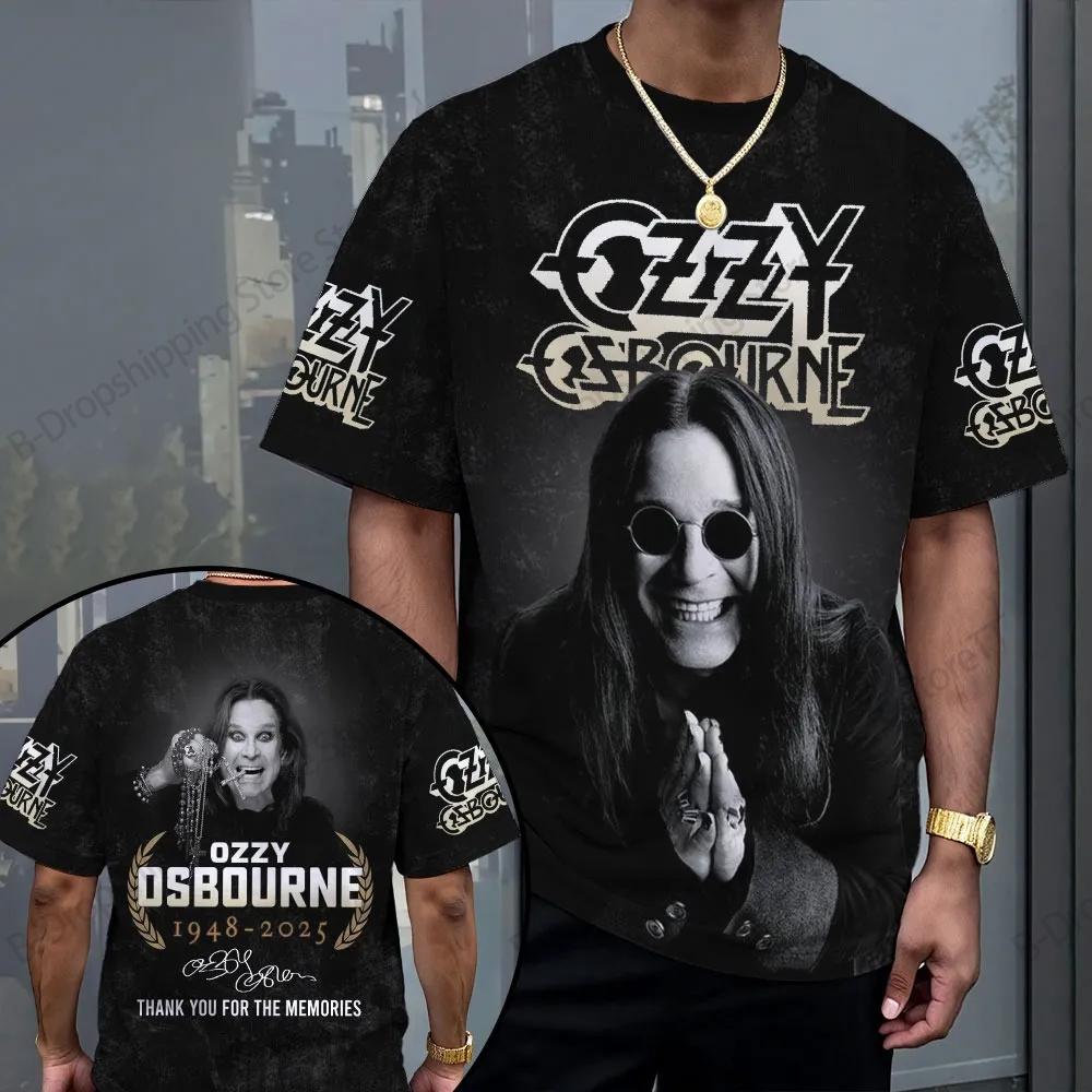Herren T-Shirts Vintage Ozzy Osbourne Rockband 3D-Druck T-Shirt Herren Damen Mode Große Größe Oberteile T-Shirts Sommer Kinderkleidung 5XL