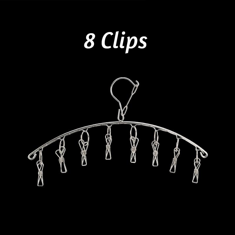 6-20Pegs Edelstahl Kleidung Trocknen Kleiderbügel Winddicht Kleidung Rack Clips Socke Wäscheständer Kleiderbügel Unterwäsche Socken Halter gray