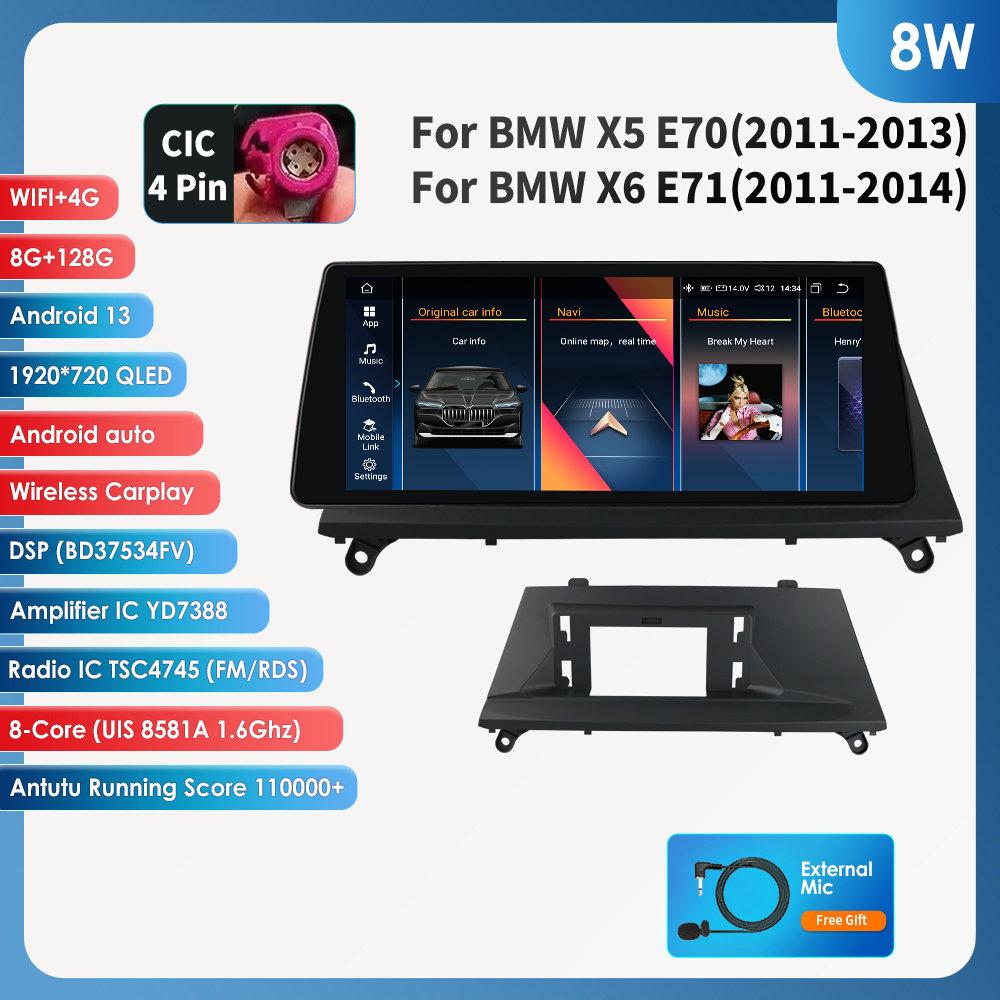 Ossuret 10.25 Carplay Android 13 Autoradio für BMW X5 E70 X6 E71 CCC CIC Auto intelligente Systeme Radio GPS Navi Stereo DSP SWC Bluetooth Head Unit 8W 8G 128G