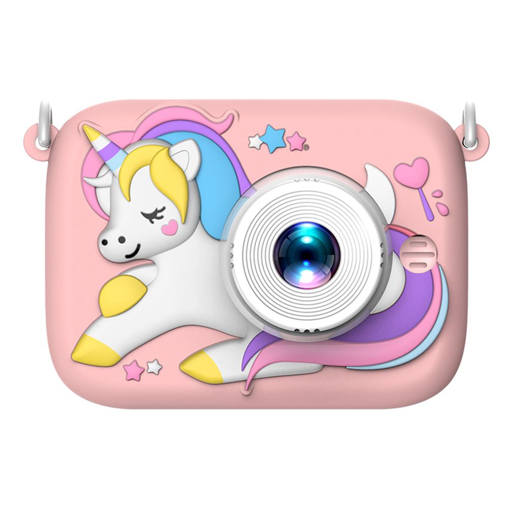 1080P Kinderkamera Niedliche Digitalkamera 20MP Kinderkamera Cartoon Kinder Selfie Kamera für Jungen und D12 rosa
