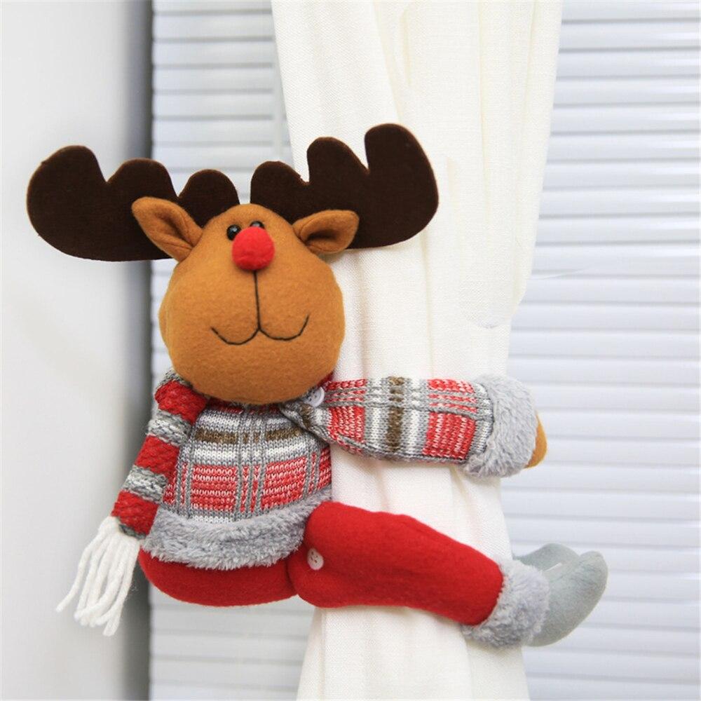 Weihnachten Tuch Vorhang Halter Weihnachten Dekorationen Für Zu Hause Weihnachten Ornamente 2021 Neue Jahr Natal Weihnachten Santa Claus