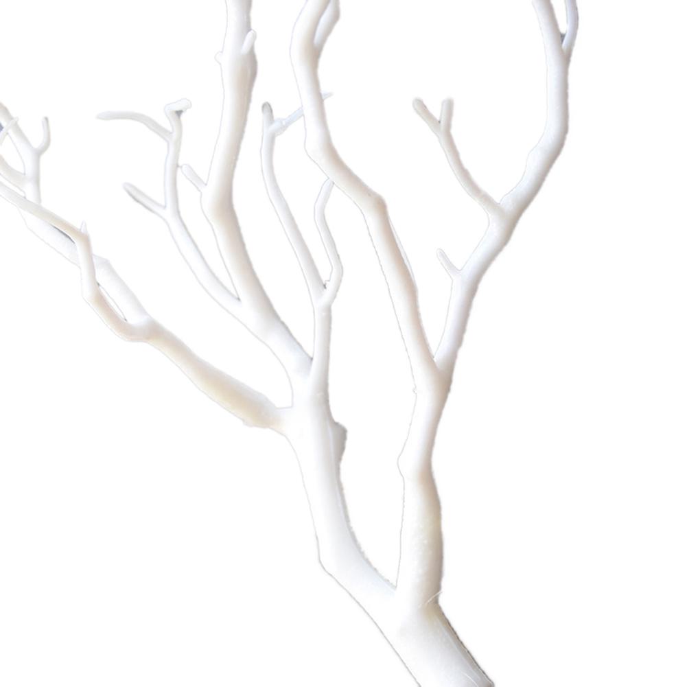 1 Stück 35 cm künstlicher Zweig aus Kunststoff, getrocknete Pflanze, für Zuhause, Hochzeit, Party, Dekoration, Weihnachtsdekoration weiß