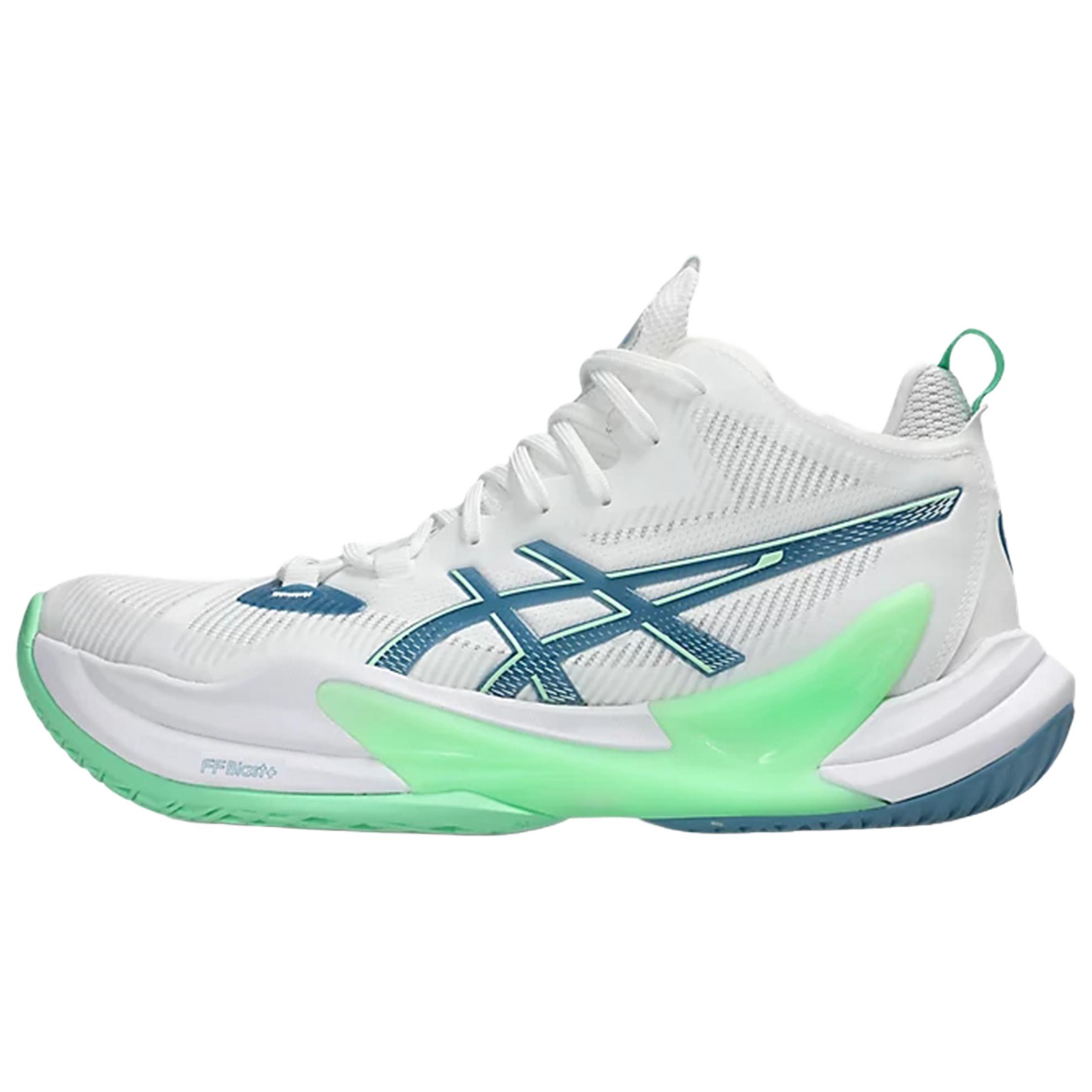 Asics Metarise 2 Bequeme Langlebige Stützende Volleyballschuhe Herrenschuhe Weiß Blau Grün 1051A089-102 43.5