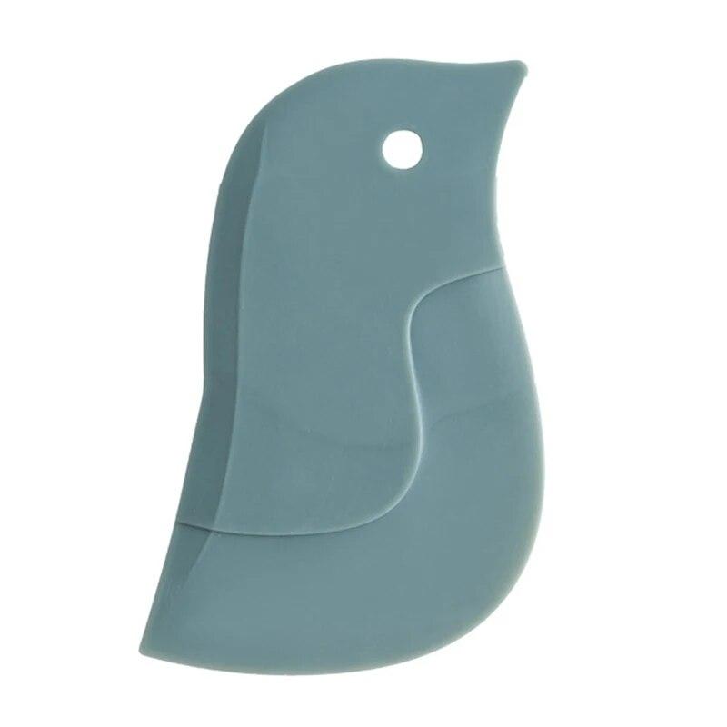 Nette Pinguin Form Backen Weiche Klinge Schaber Öl Teller Teller Schaben Schmutzige Flecken Reinigung Wischen Bord Küche Zubehör grün
