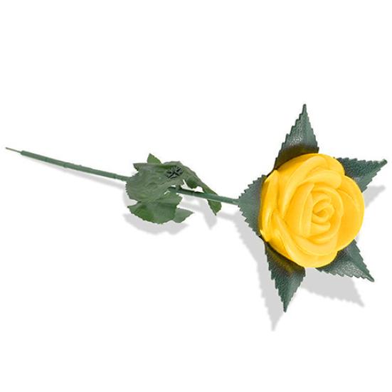 Charmante leuchtende Rosen-LED-Lichtmuster, Gartenzimmer-Kunstblumen-Lampen-Dekor gelb