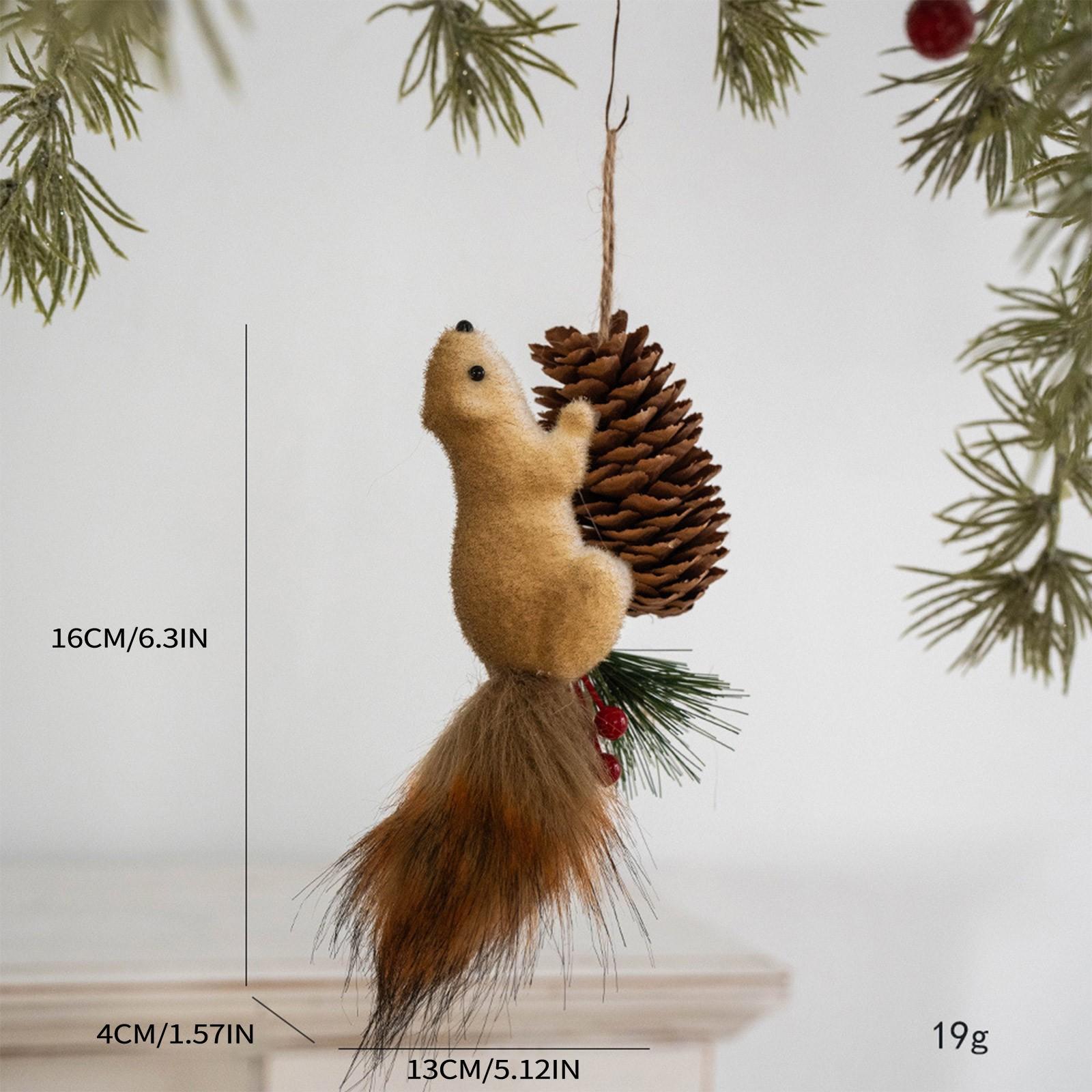 Weihnachten Eichhörnchen Ornament Ball Weihnachten Baum Anhänger Party Dekoration Nette Haarigen Ornament One Size brown