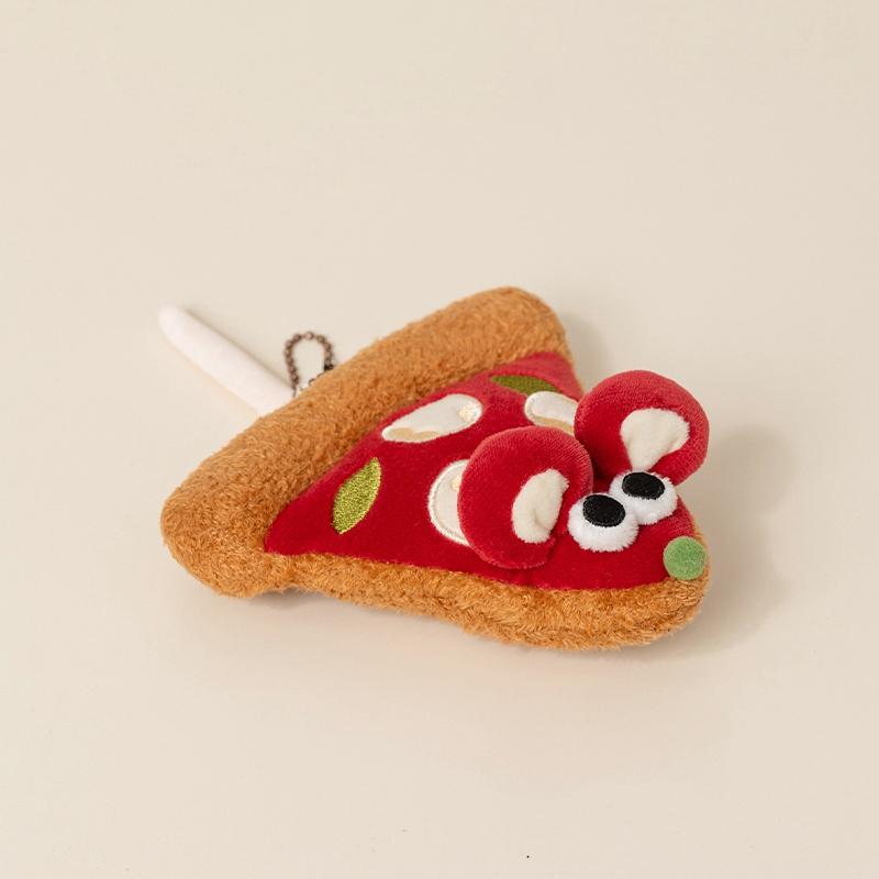 Niedliche Kreative Pizza-Maus Plüschtiere Weiche Gefüllte Mini-Cartoon-Maus Spielzeug Lustige Leckere Pizza Hängende Spielzeuge Schlüsselanhänger Taschen Dekor 14cm