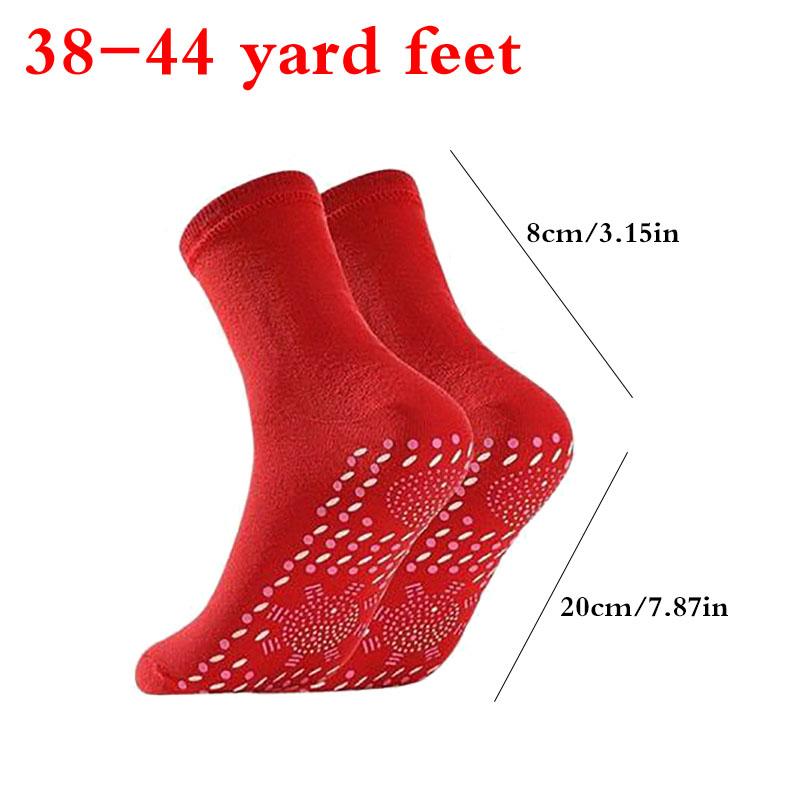 1 Paar Unisex-Socken, klassische Socken, chinesische Ying-Yang-Socken, atmungsaktiv, modisch, für den Winter, warme Baumwollsocken, kurze Socken für Männer und Frauen rot