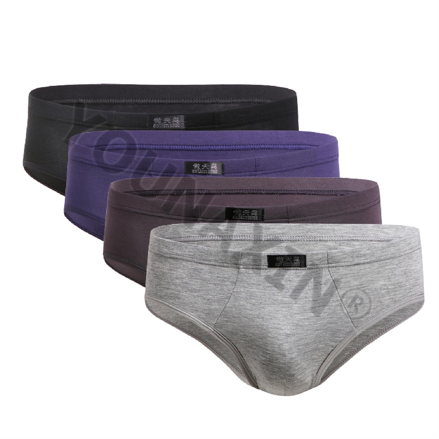 4 Stücke Große Größe Sexy Slips Herren Unterwäsche Unterhosen Männliche Große Knickers Untershorts Modale Unterwäsche L XL 2XL 3XL 4XL 5XL L schwarz/blau