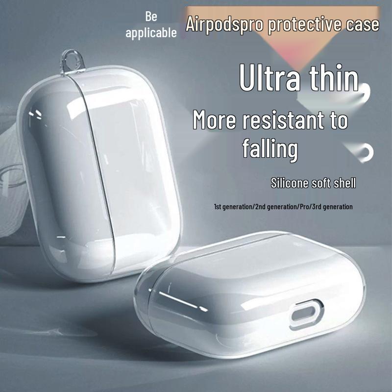 Softshell-Schutzhülle für AirPods Pro 2, transparent, geeignet für Apple-Ohrhörer – Hülle der 4. und 5. Generation New AirPods 4
