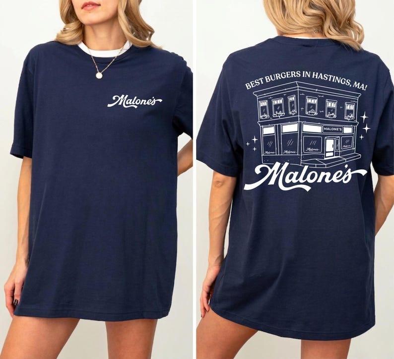 Malone's Bar Zweiseitiges Shirt, Hockey Romance T-Shirt, Beste Burger Hastings MA T-Shirt XXXXL white