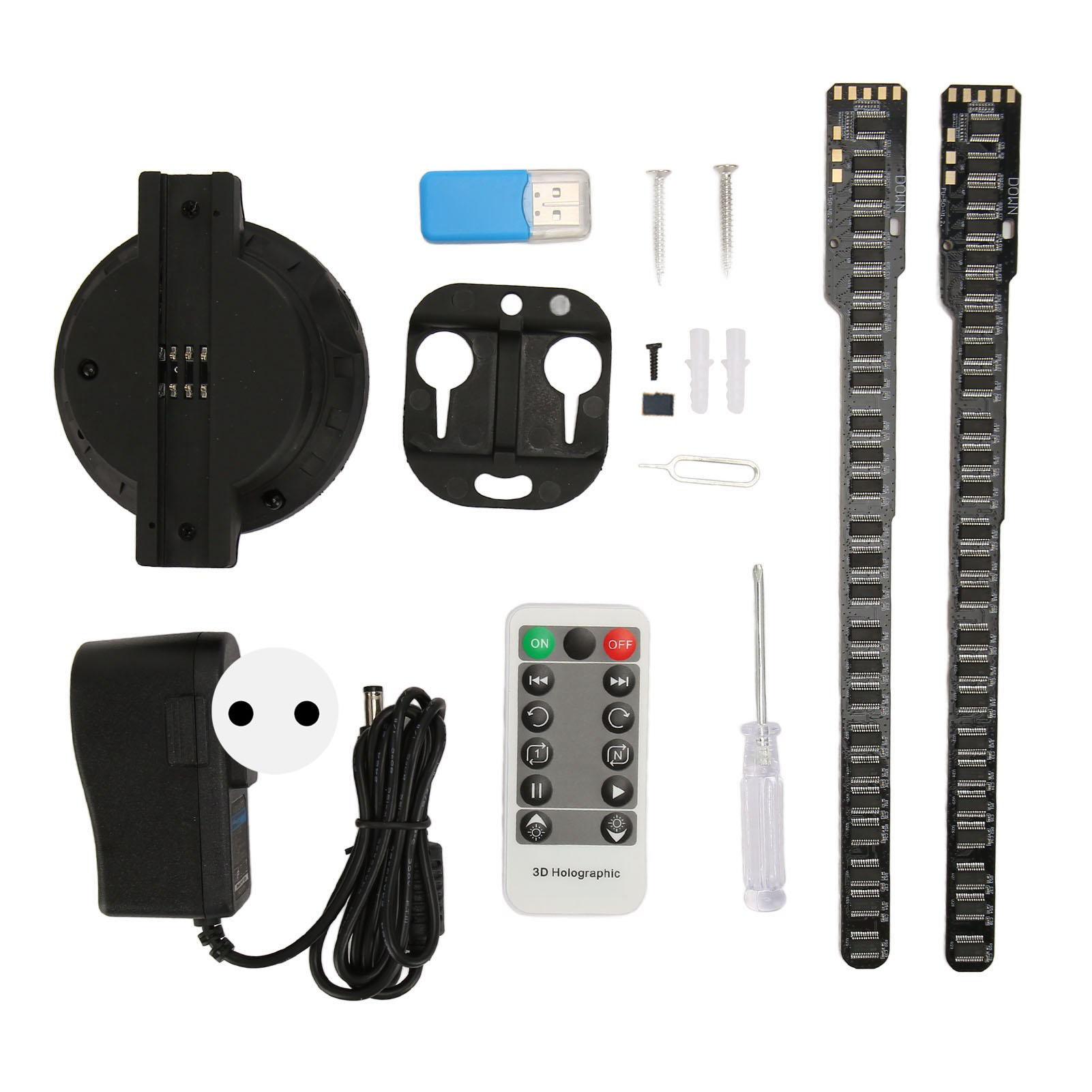 3D Holographischer Ventilator 276 LEDs WiFi APP Steuerung Hologramm Projektor Ventilator für Windows für Android für IOS